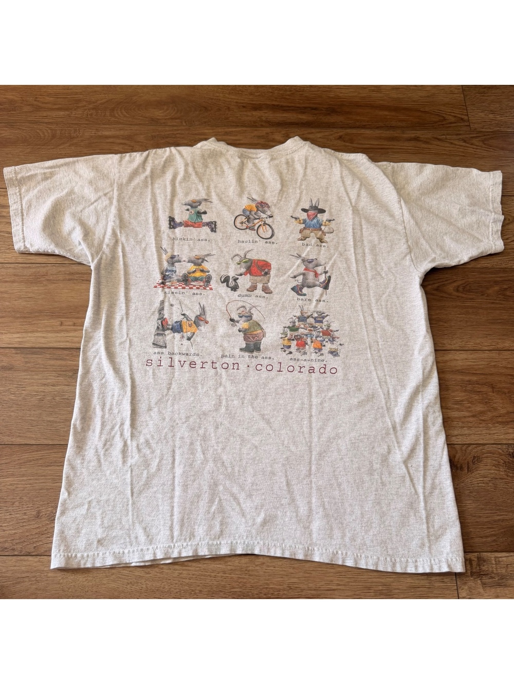 Vtg Y2K The Duck Co Silverton Colorado Donkey Ass Shirt L